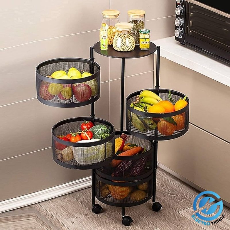 Esquinero redondo con 5 cestos