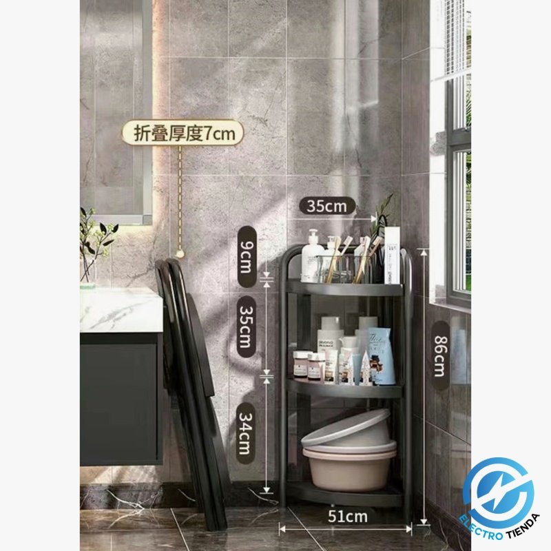 Esquinero con 3 Estantes – 38×36×85 cm