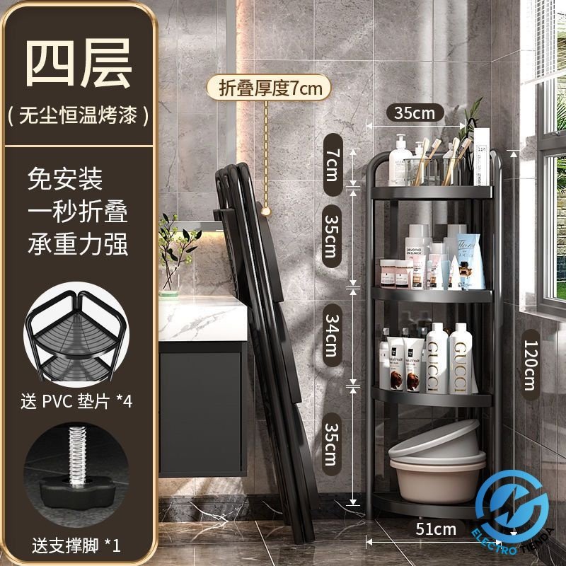 Esquinero con 4 Estantes – 38×36×119 cm