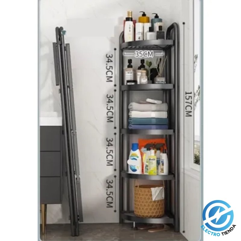 Esquinero con 5 Estantes – 38×36×156 cm