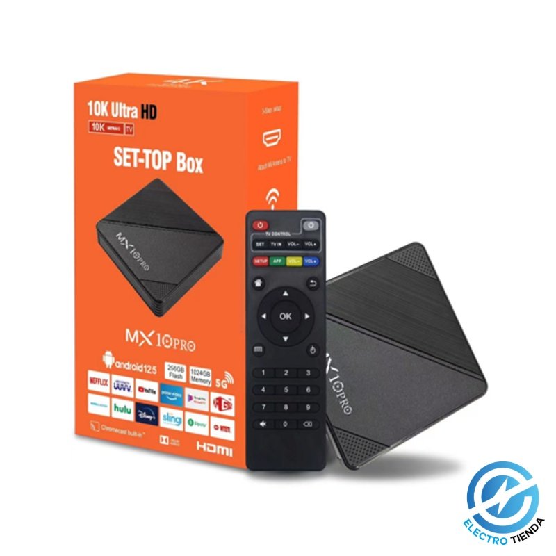 TV Box MX10 Pro Android 13.0 – 4K Ultra HD con WiFi Dual 2.4G/5G y Bluetooth 4.1