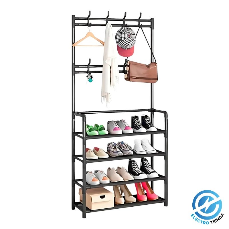 Organizador Perchero Zapatero Multifuncion 4 Estantes