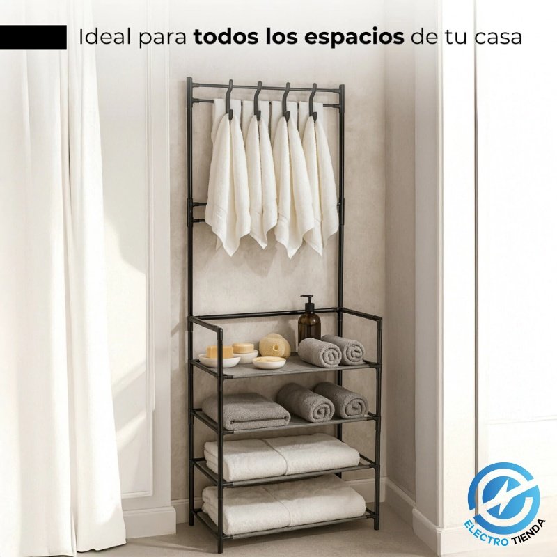 Organizador Perchero Zapatero Multifuncion 4 Estantes