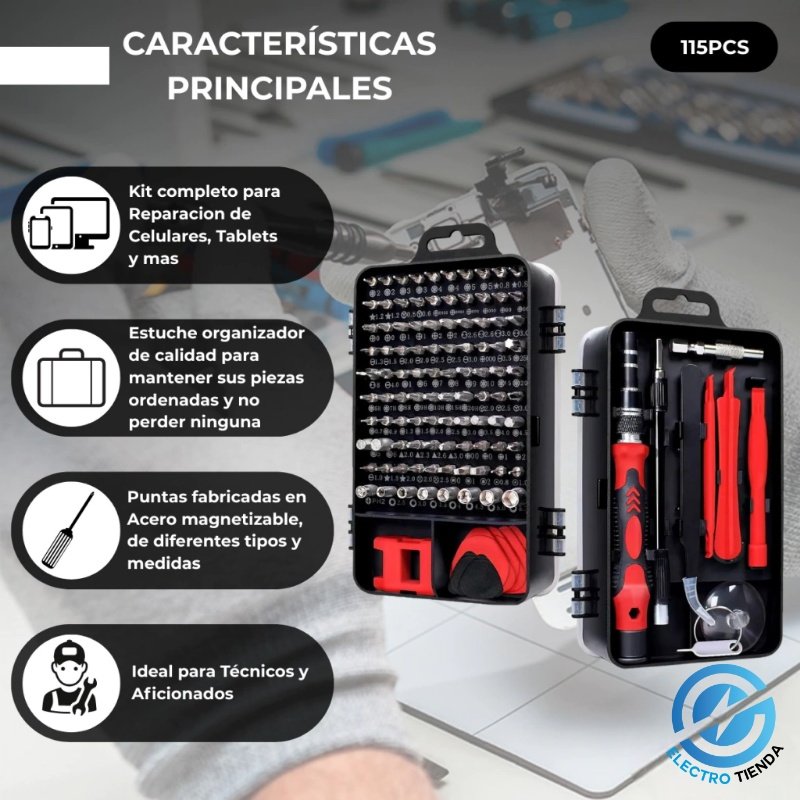 Set Kit Herramientas De Precision Celulares Tablet Pc Y Mas 115 Piezas