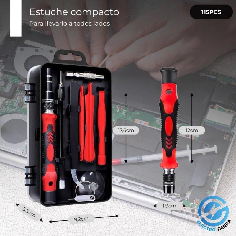 Set Kit Herramientas De Precision Celulares Tablet Pc Y Mas 115 Piezas