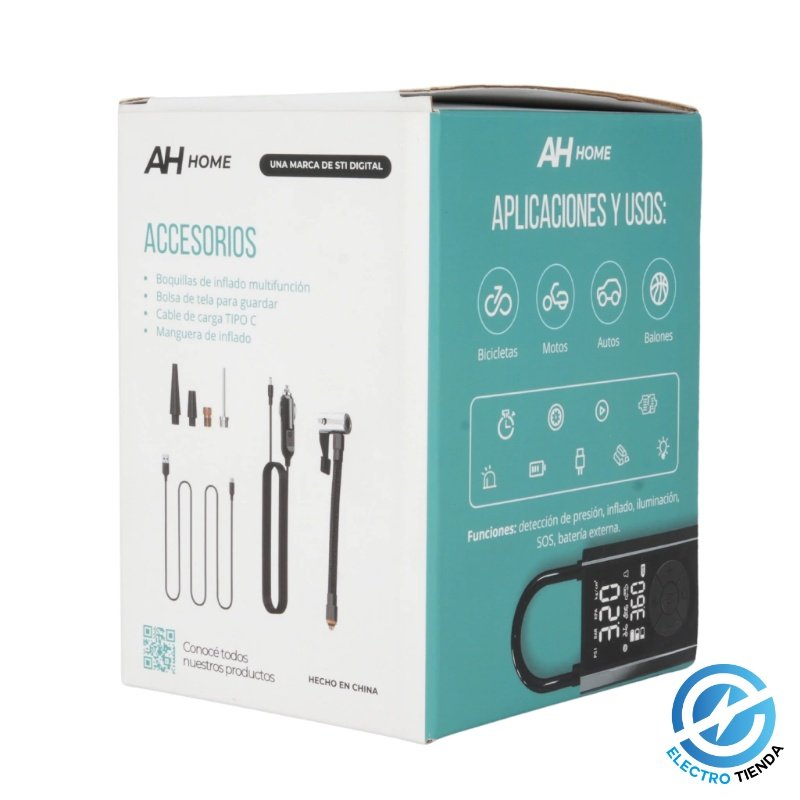 Compresor De Aire Portatil Powerbank Linterna C5 Pro