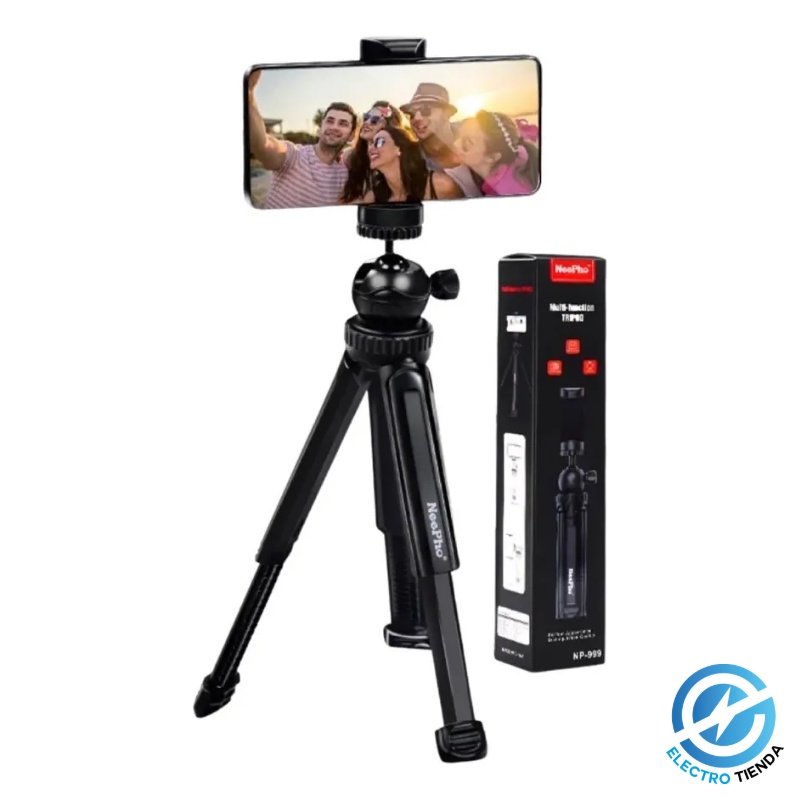 Soporte + Tripode selfie stick extensible con cabezal movil