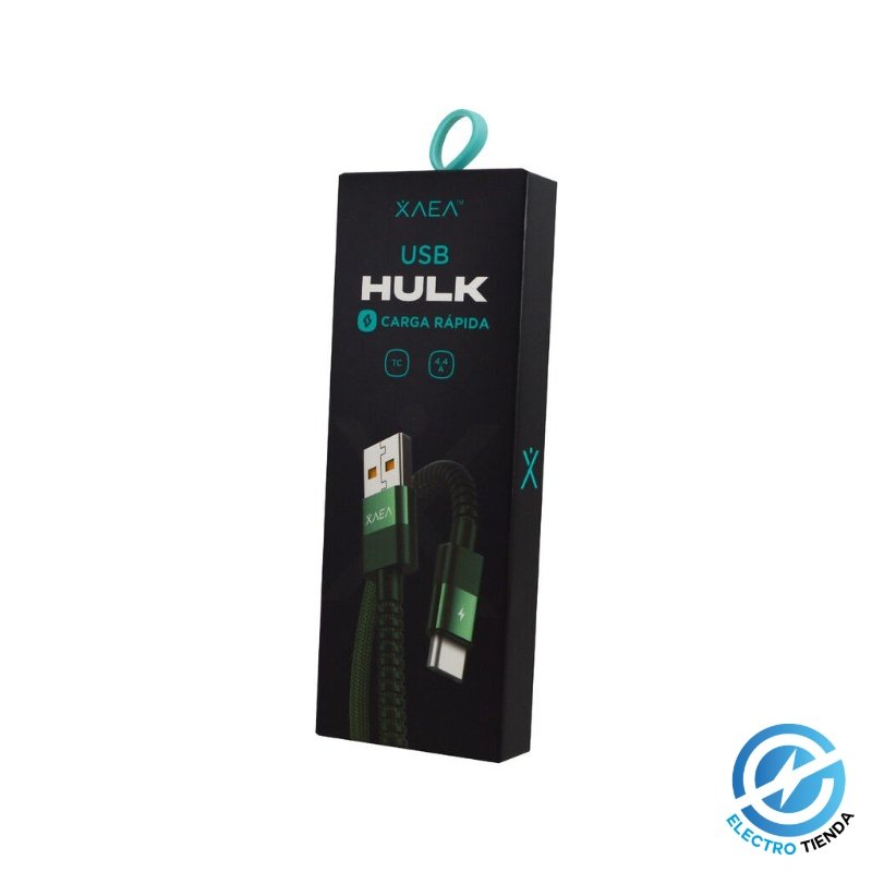 Cable Tipo C a USB reforzado HULK - Verde