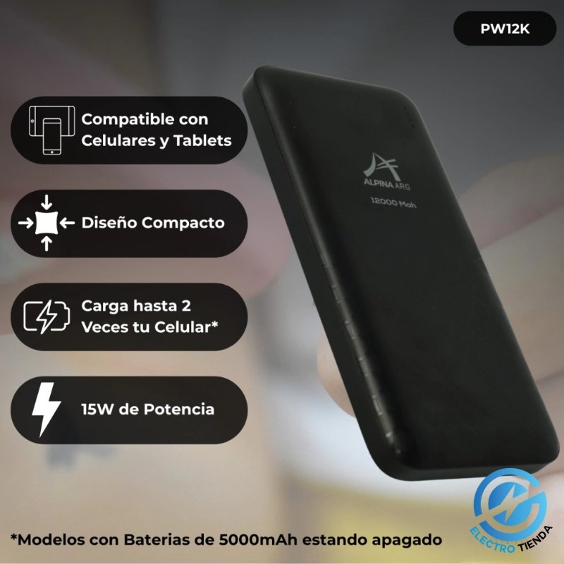 Cargador Portátil Power Bank Turbo 12000 Mah