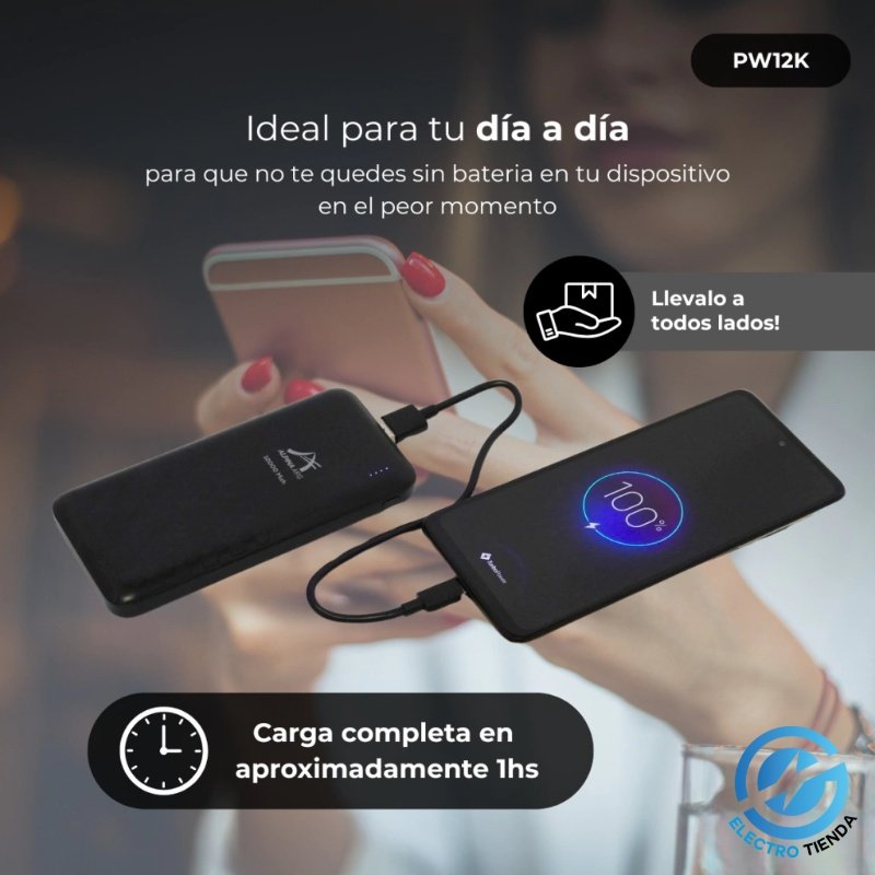 Cargador Portátil Power Bank Turbo 12000 Mah