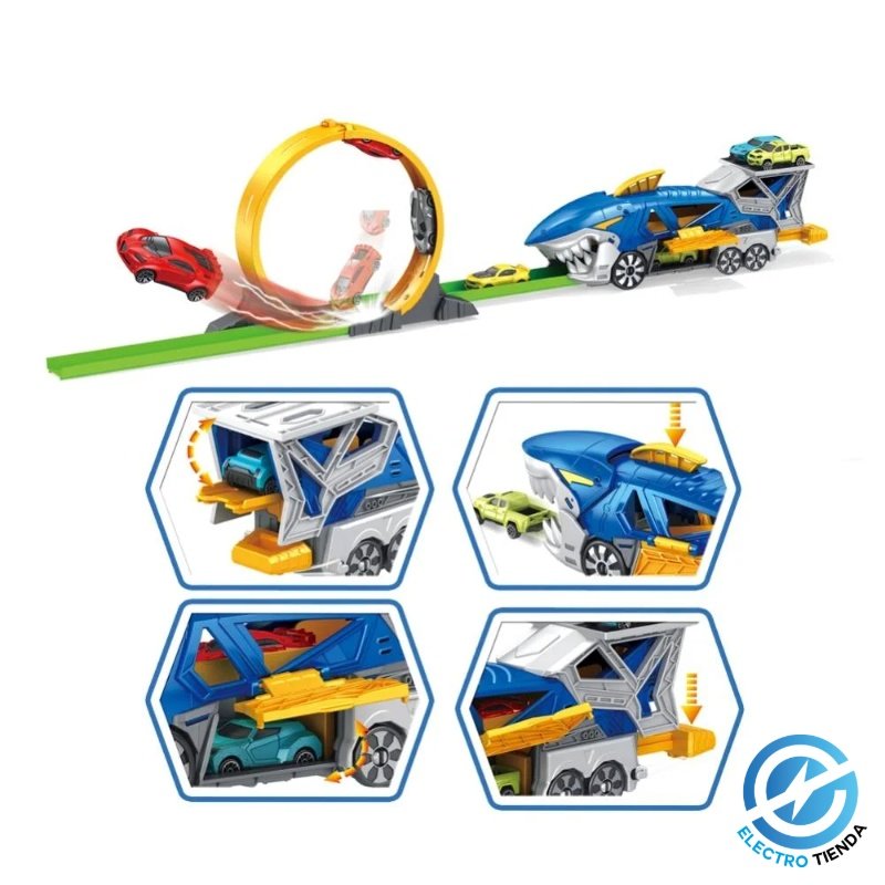 Pista de Autos Shark Catapult