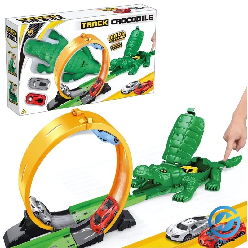 Pista Lanzadora de Autos TRACK CROCODILE