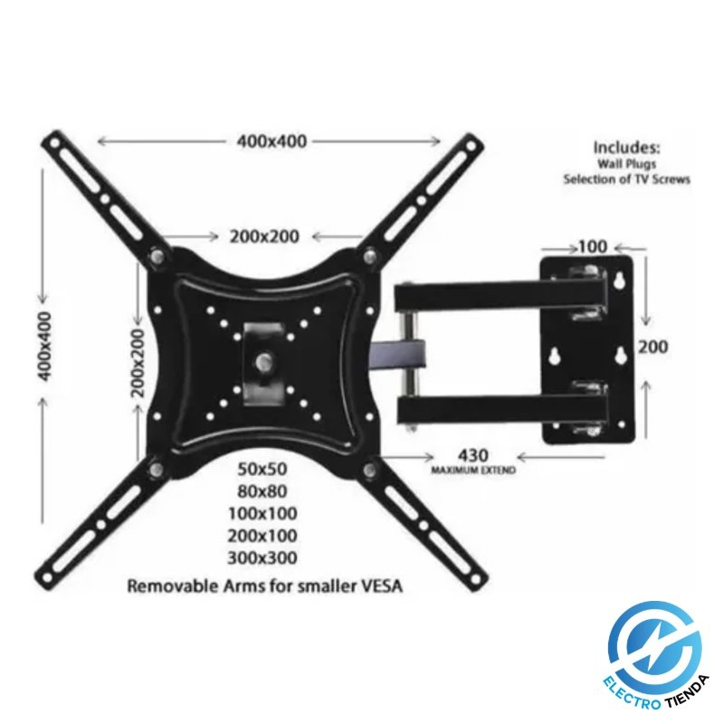 Soporte de TV Doble brazo 14″ a 55″