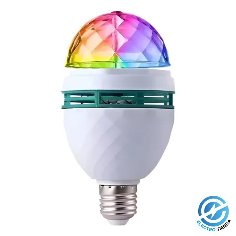 Foco Lámpara Led Efecto Giratorio De Colores Rgb Bolichera Rgb