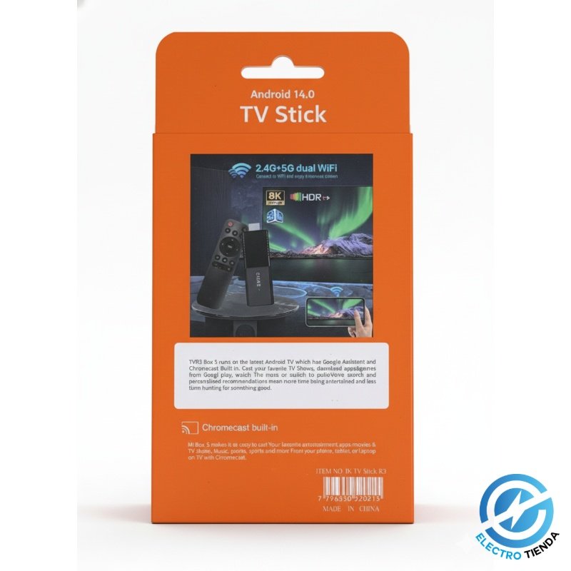 TV stick Android 14 c/ control