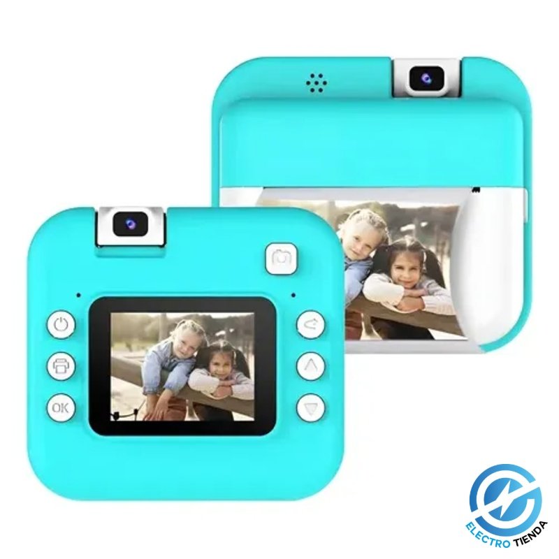 Cámara Infantil con Impresora Térmica + Lente Giratoria 180°