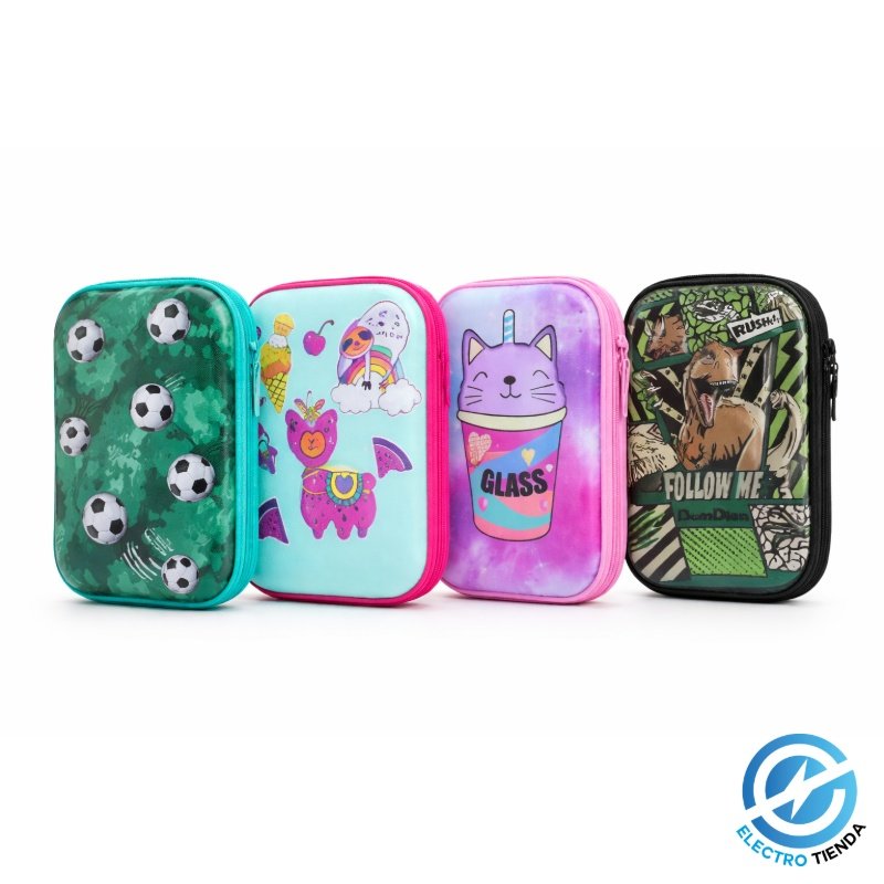 Cartuchera Doble Tapa Dura - Varios Motivos