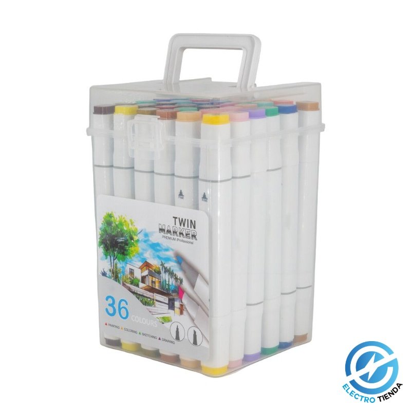 Set de 36 Fibrones Tinta al Agua Pastel