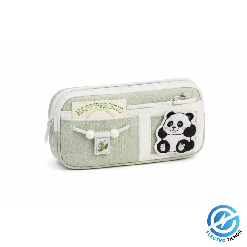 Cartuchera Doble de Tela con Sticker