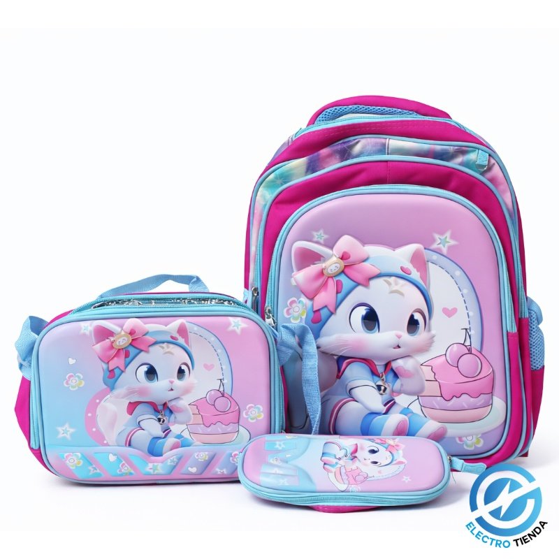 Mochila Set Infantil - Mochila, Lonchera y Cartuchera - Varios Modelos