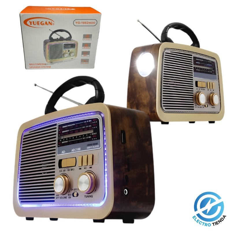 Radio Retro Vintage Bluetooth Recargable - Yuegan YG-1082mini