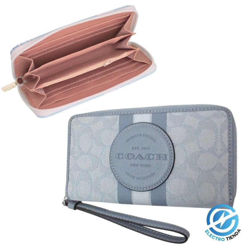 Billetera Mujer Elegante Tipo Monedero con Correa de Muñeca