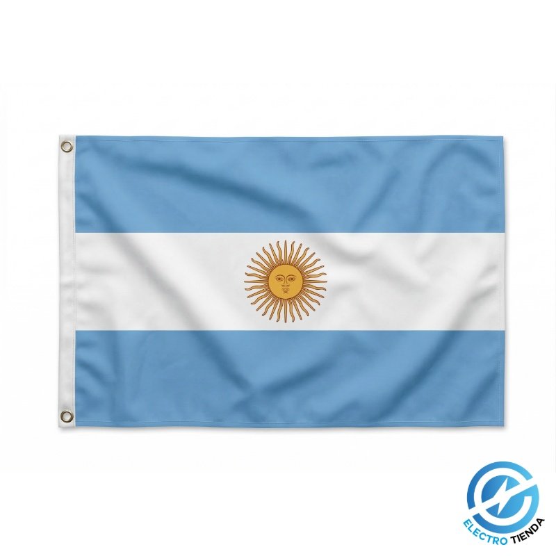 Bandera de Argentina 90x60 cm - Con Ojales para Colgar