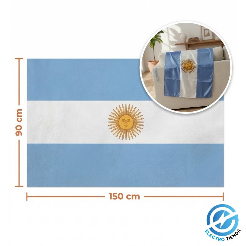 Bandera Argentina XL 150x90cm - Edición Especial Aliento Mundial 2026