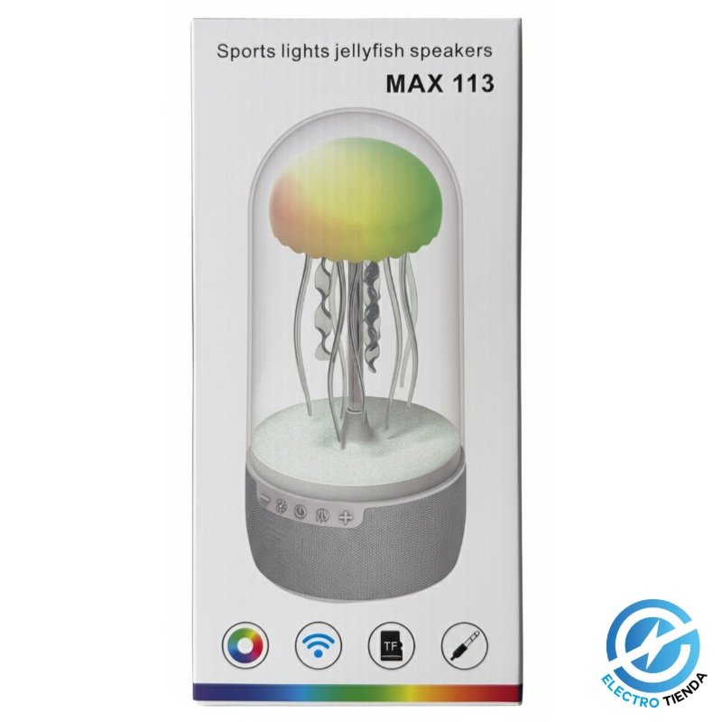 Lámpara Velador Medusa Luces Led Rgb Parlante Bluetooth Usb