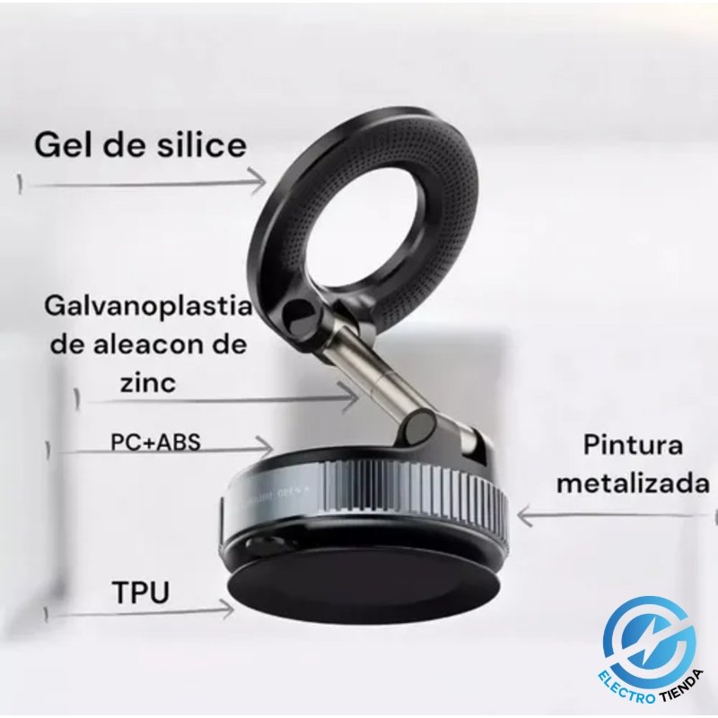 Soporte Magnético con Succión al Vacío K007 – Ajuste Multiángulo para Celulares