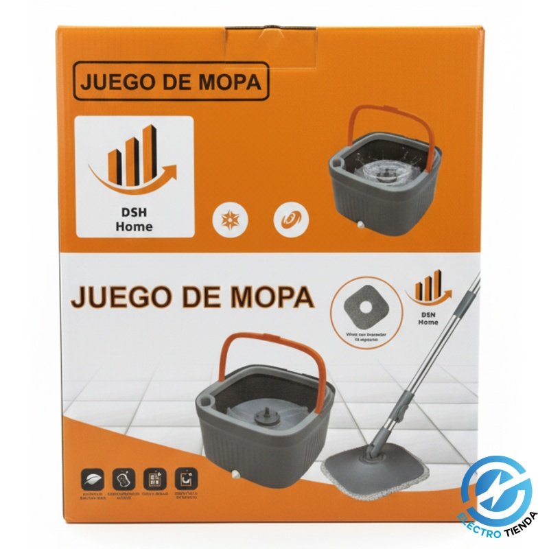 Juego de Mopa DSH Home con Balde y Cabezal Giratorio 360°
