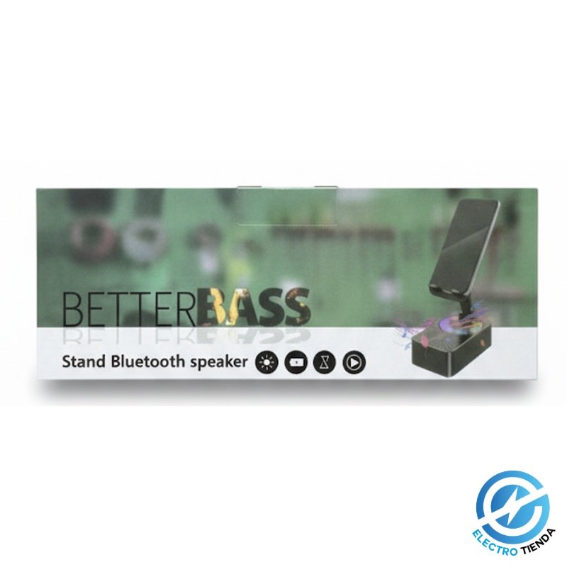 Parlante Bluetooth BetterBass con Soporte para Celular – 5000mAh