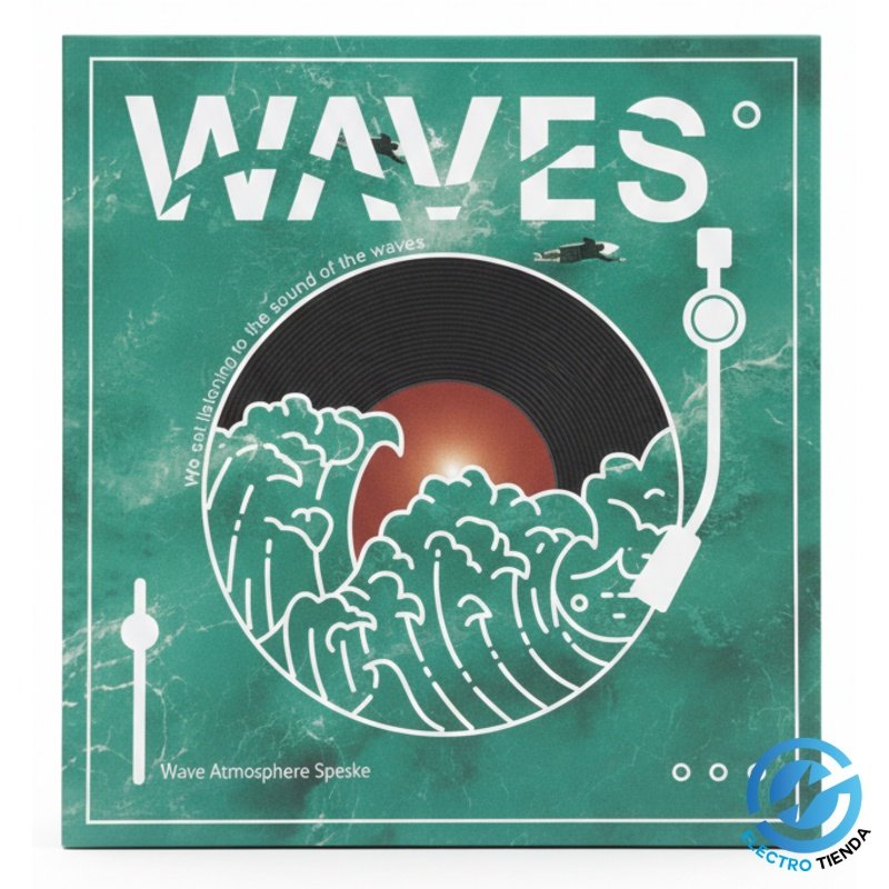 Parlante Bluetooth Waves KW03 con Luz Ambiente y Sonido White Noise