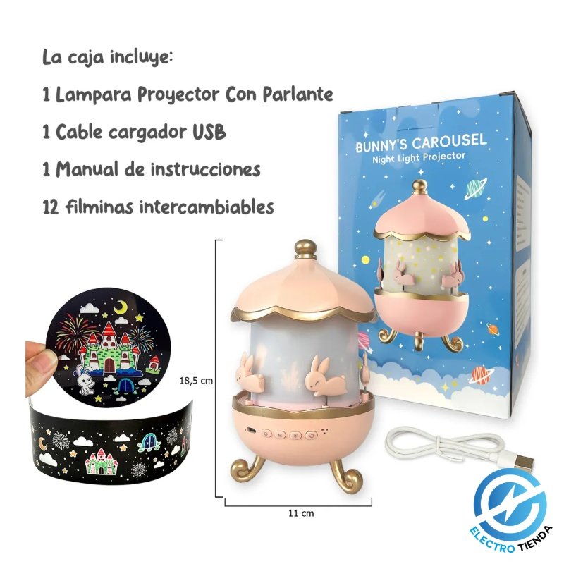 Lámpara Proyector - Bunny’s Carousel