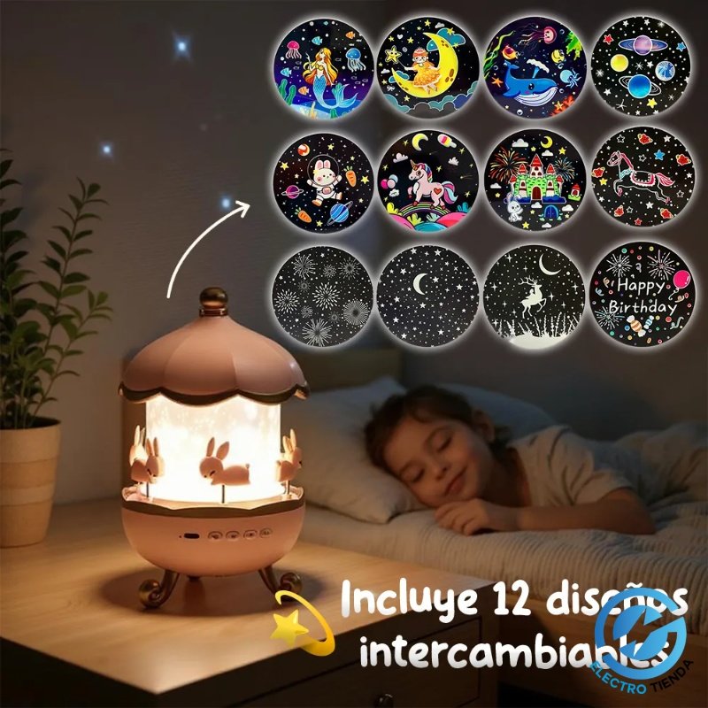 Lámpara Proyector - Bunny’s Carousel