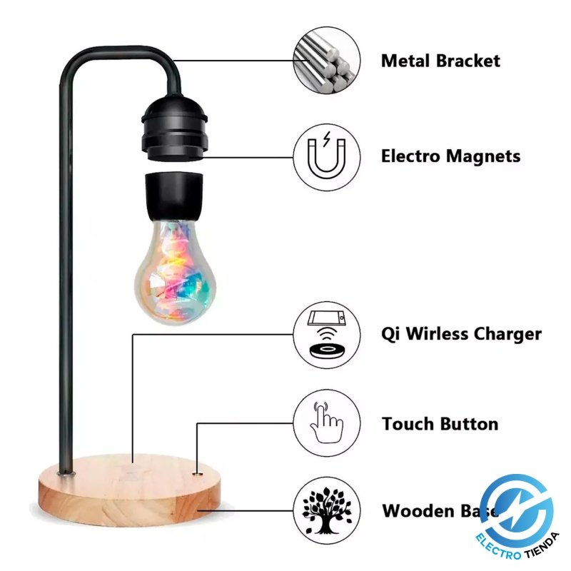 Lámpara LED Flotante con cargador Inalámbrico