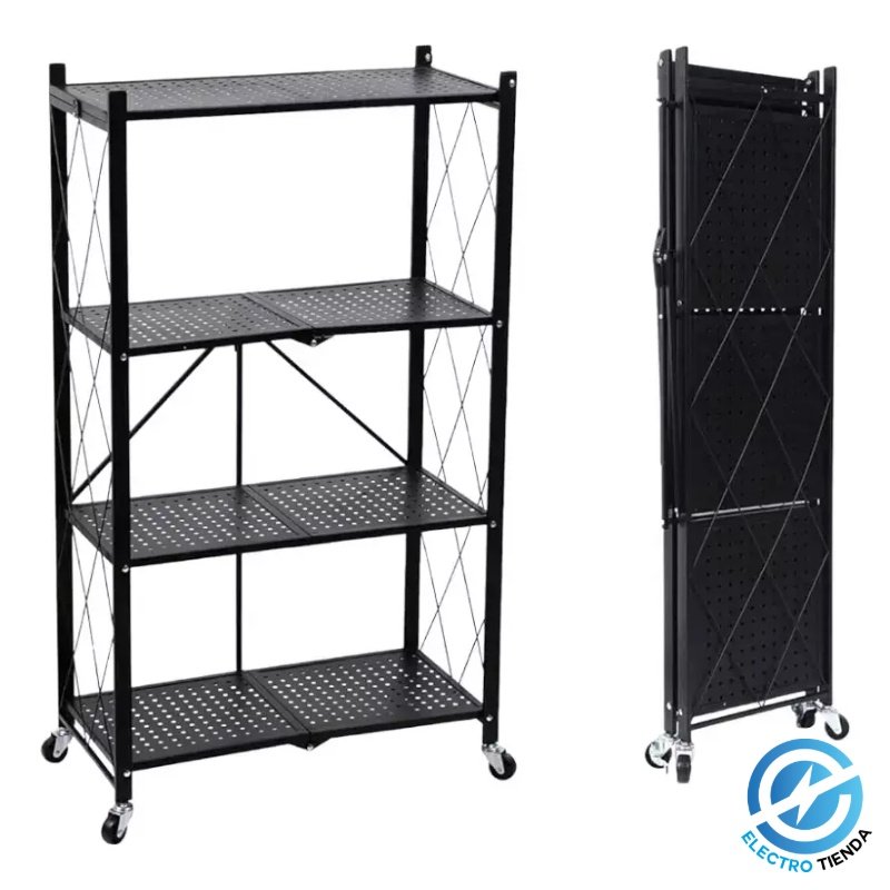 Estanteria plegable 4 niveles con ruedas