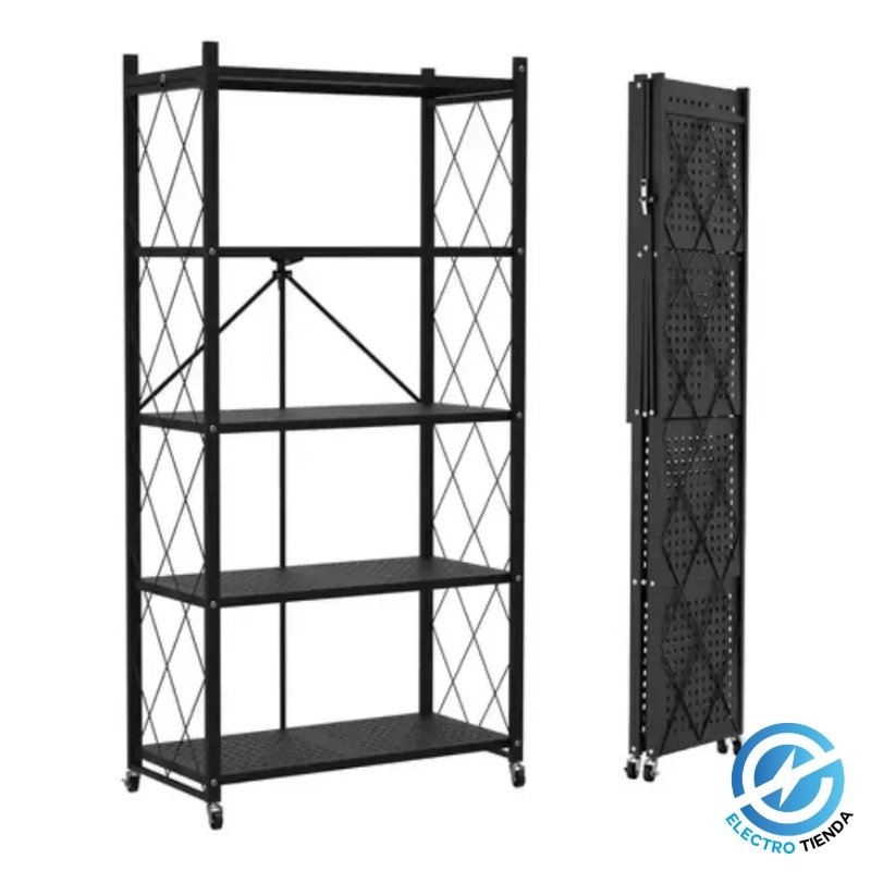 Estanteria plegable 5 niveles con ruedas