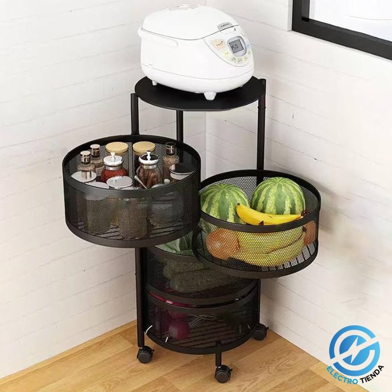 Esquinero redondo con 4 cestos